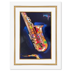 Peter Max, "Jazz" Framed One-of-a-Kind Acrylic Mixed Media