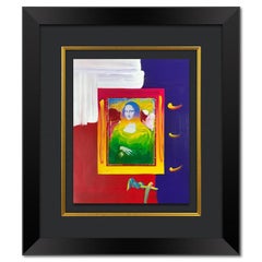 Peter Max, "Mona Lisa" Framed One-of-a-Kind Acrylic Mixed Media