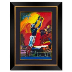Peter Max, "Superbowl XXX" Framed One-of-a-Kind Acrylic Mixed Media