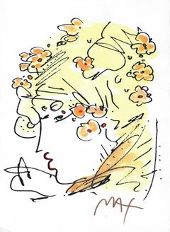 Perfil con flores, c. 1989