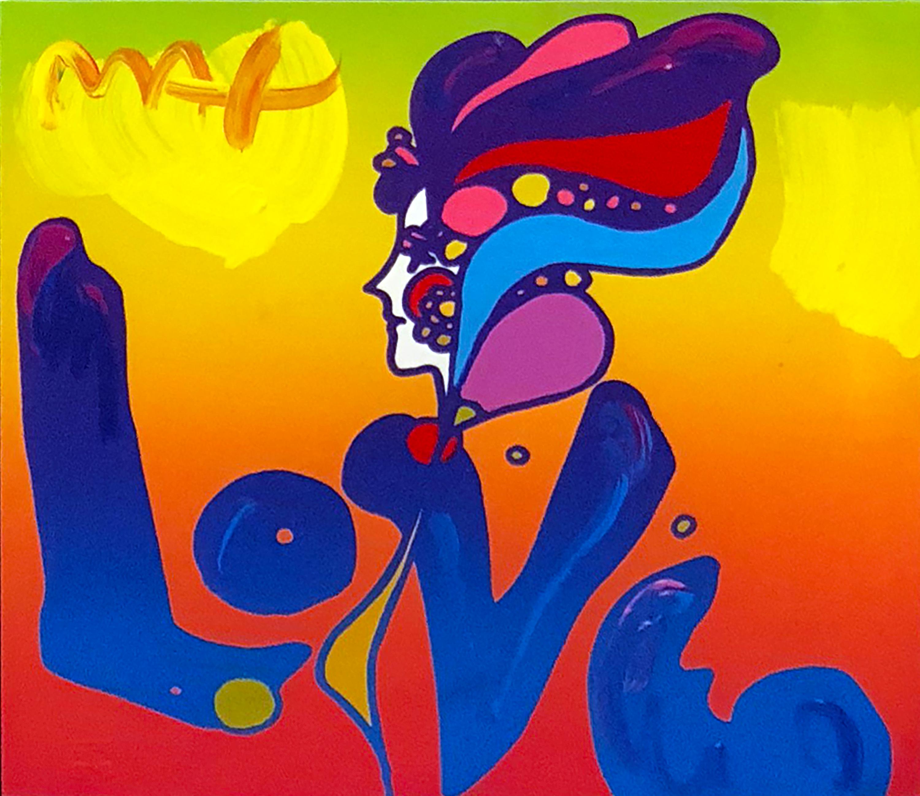 Peter Max Abstract Painting - Retro II: LOVE