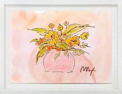 Spring Bouquet (framed, original mixed media on paper)