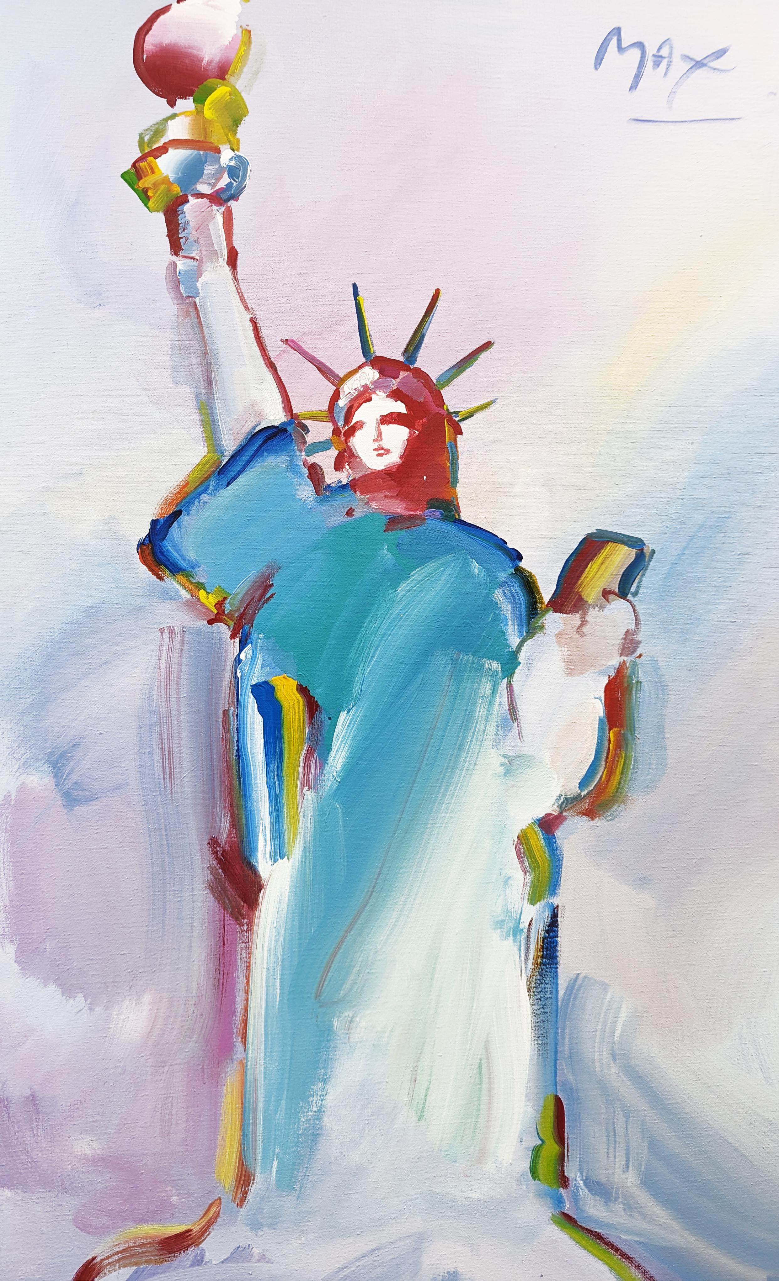 STATUE OF LIBERTY - Painting by Peter Max