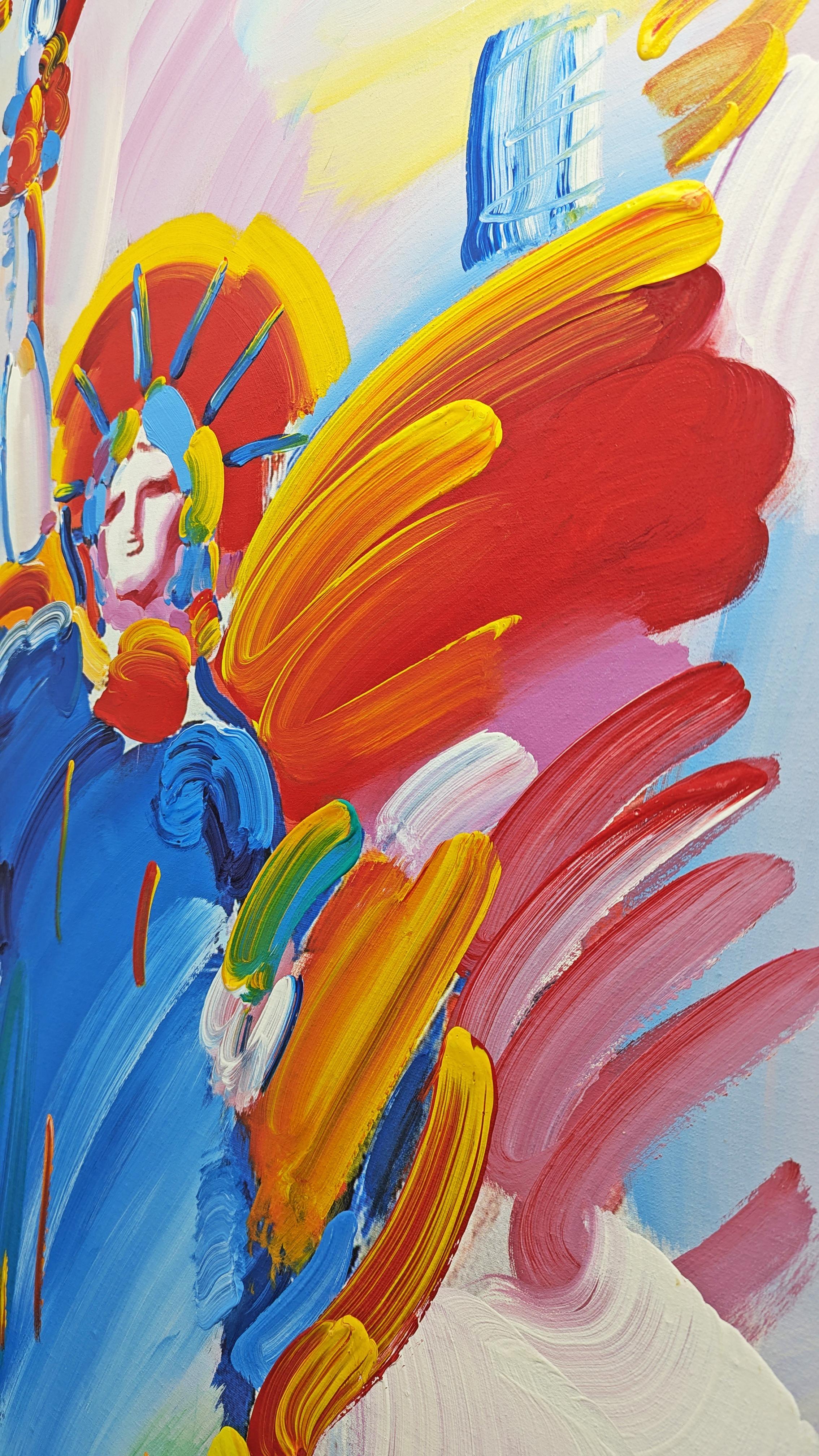 Statue of Liberty (huge original painting) - Painting by Peter Max