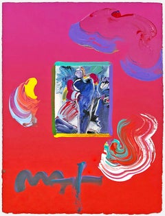 Statue Overpaint (unique mixed media on paper)