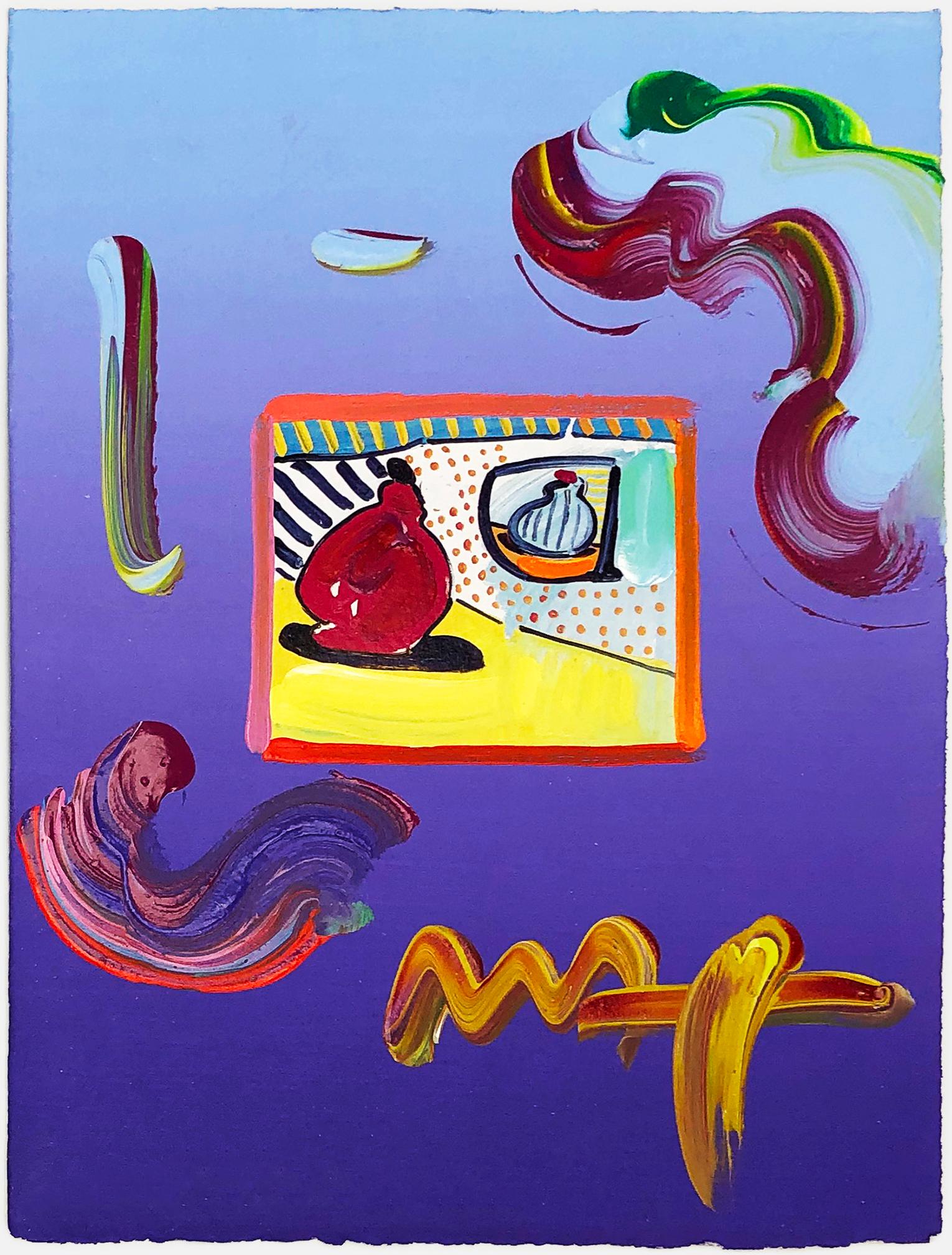 Natura morta - Serie astratta (tecnica mista unica su carta) - Mixed Media Art Pop Art di Peter Max