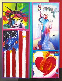 TWO LIBERTIES, FLAG AND HEART