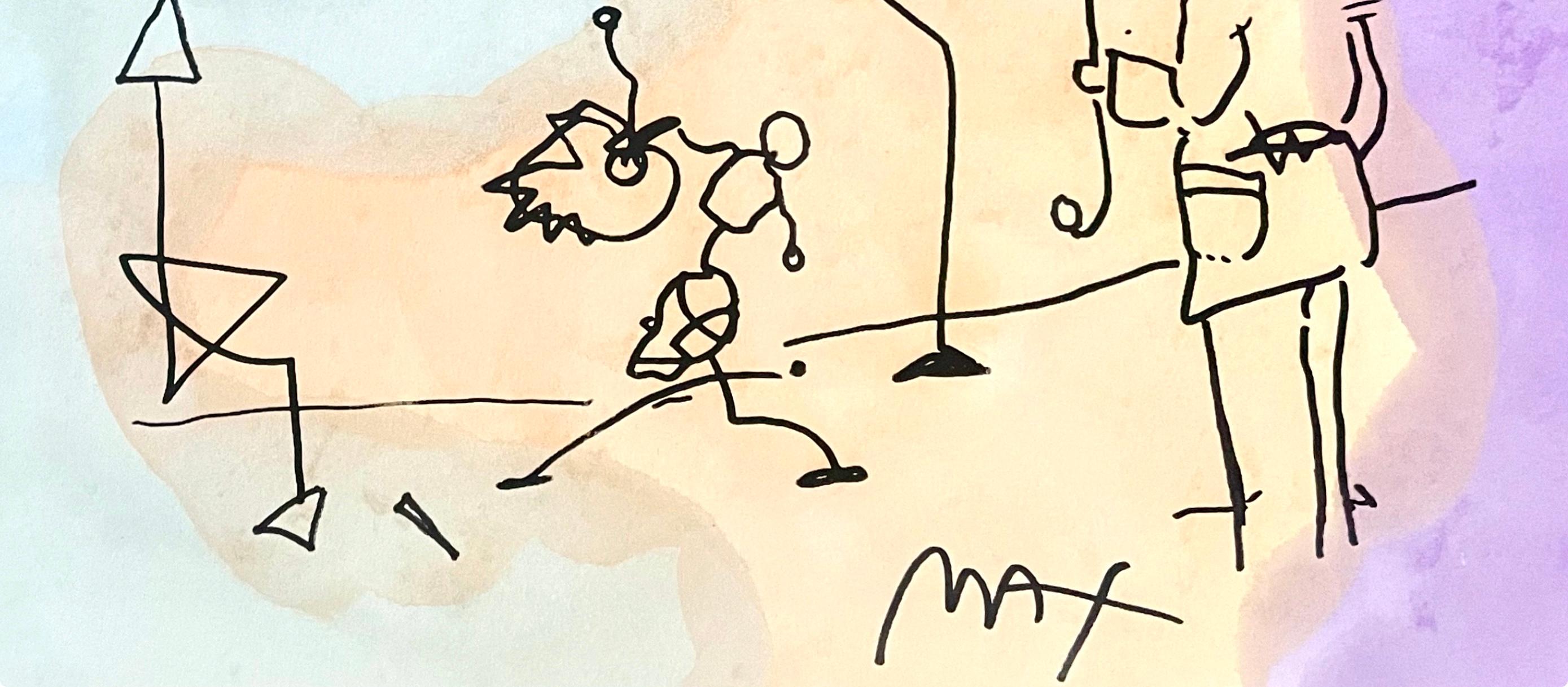 L'homme au parapluie, Peter Max en vente 3