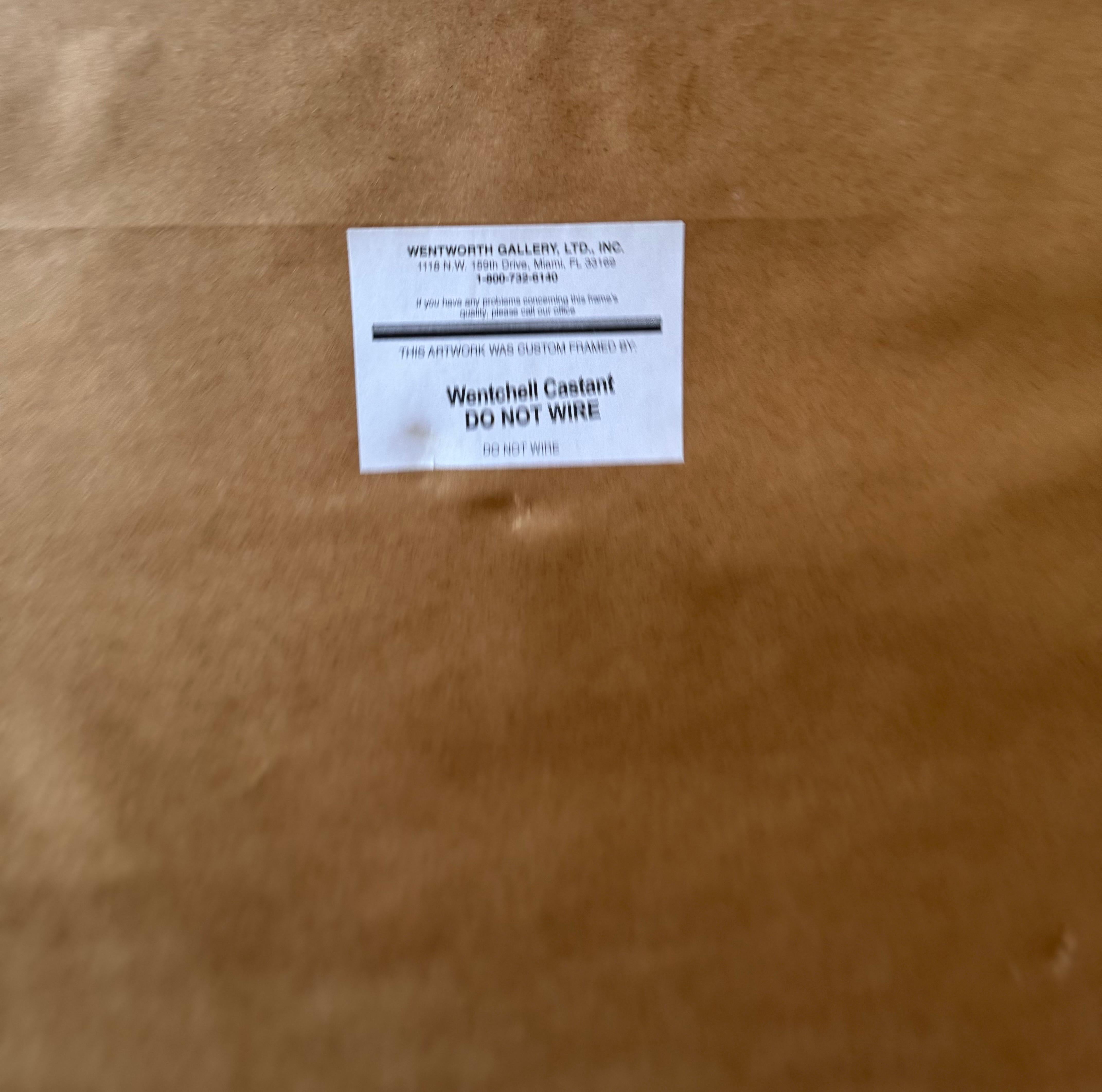 UMBRELLA MAN Pop Art Acrylic on Mixed Media Gallery Label Verso For Sale 9