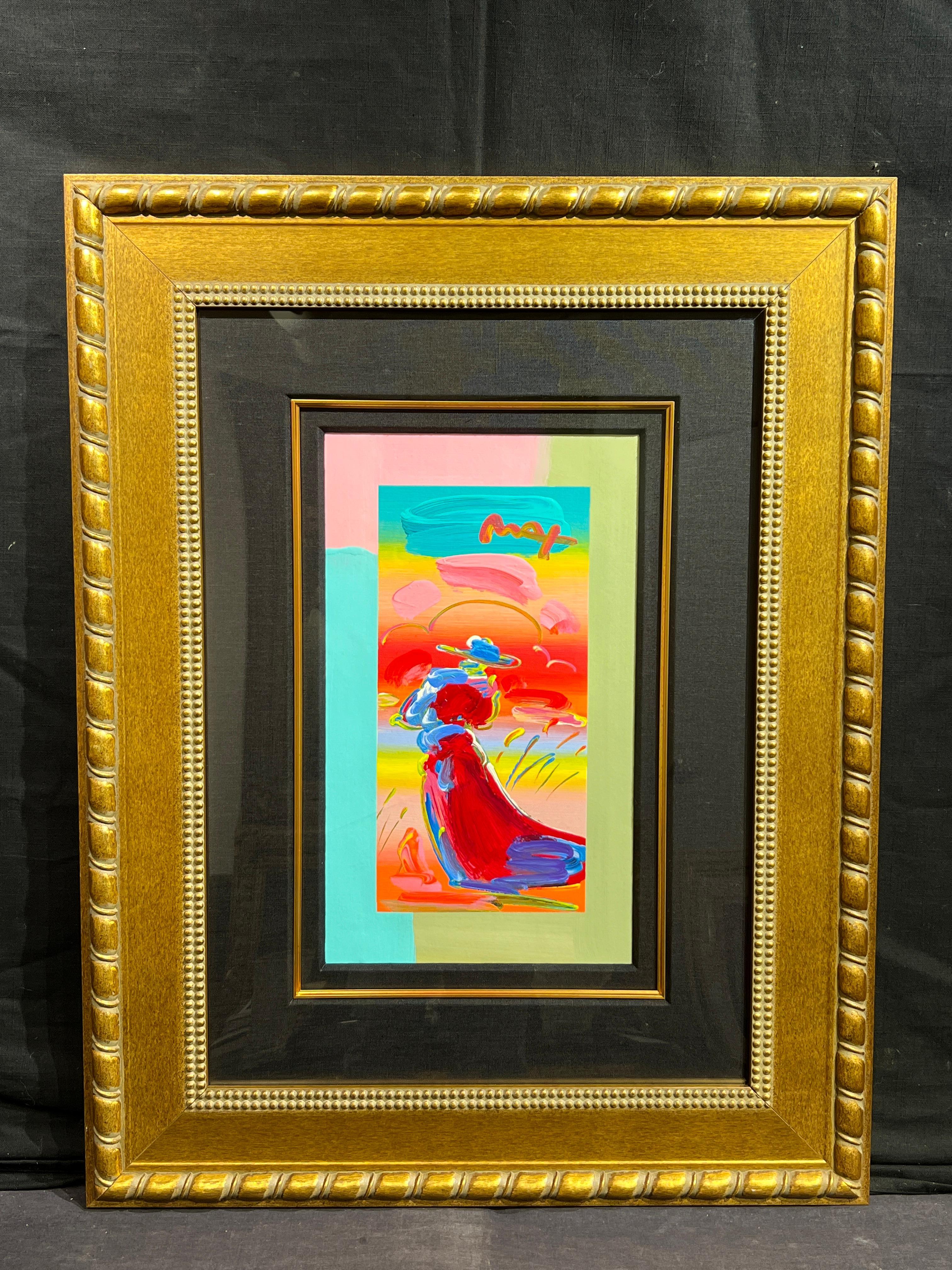 Peter Max (German, b. 1937)
Walking in Reeds, The Sage
Signed Upper Right
17 x 10 inches
33 x 26 inches with frame

Peter Max, born Peter Max Finkelstein,  is a multi-dimensional artist focused on contemporary events.  When he left art school in the