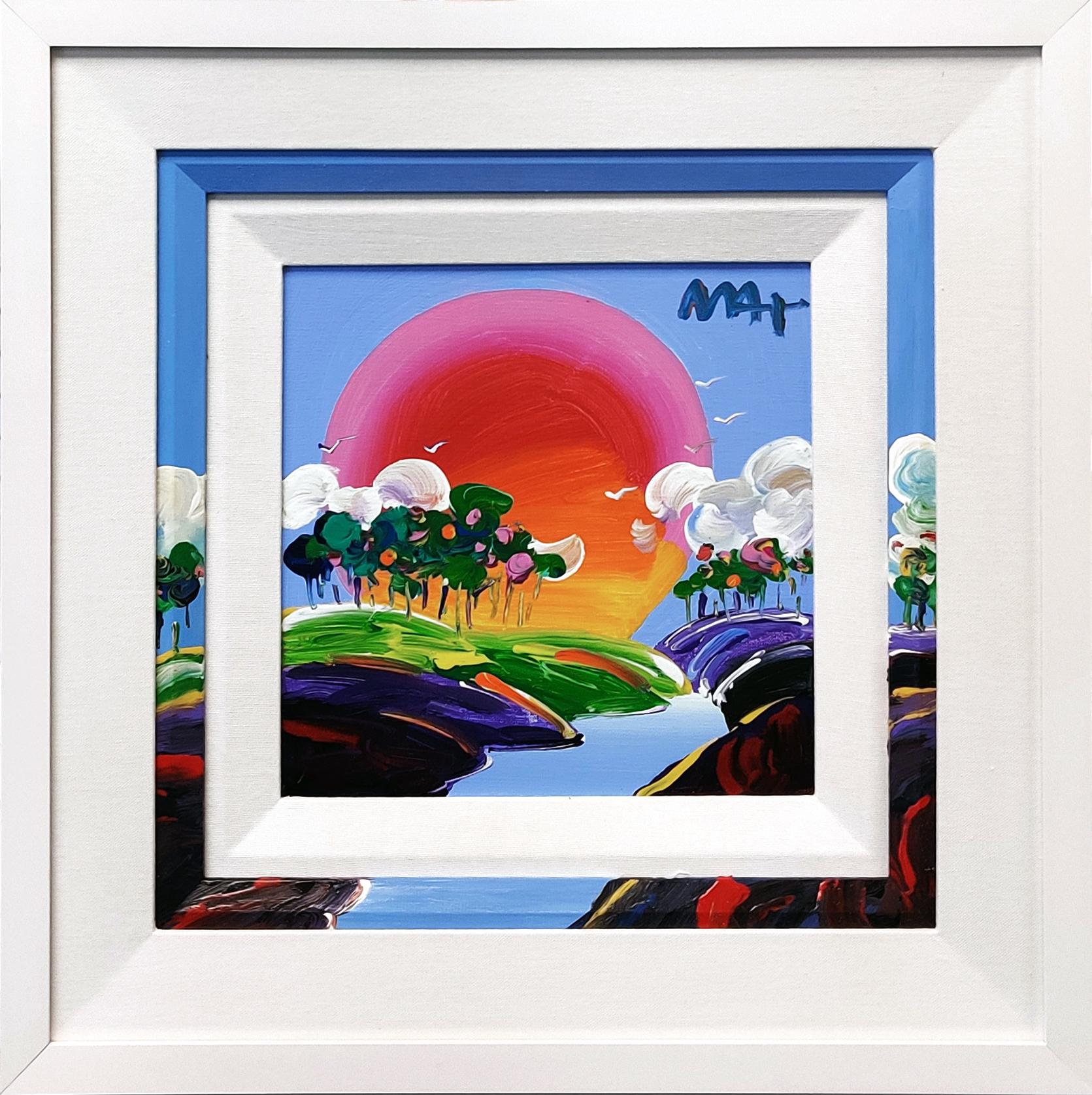 Peter Max Landscape Painting – WITHOUT BORDERS