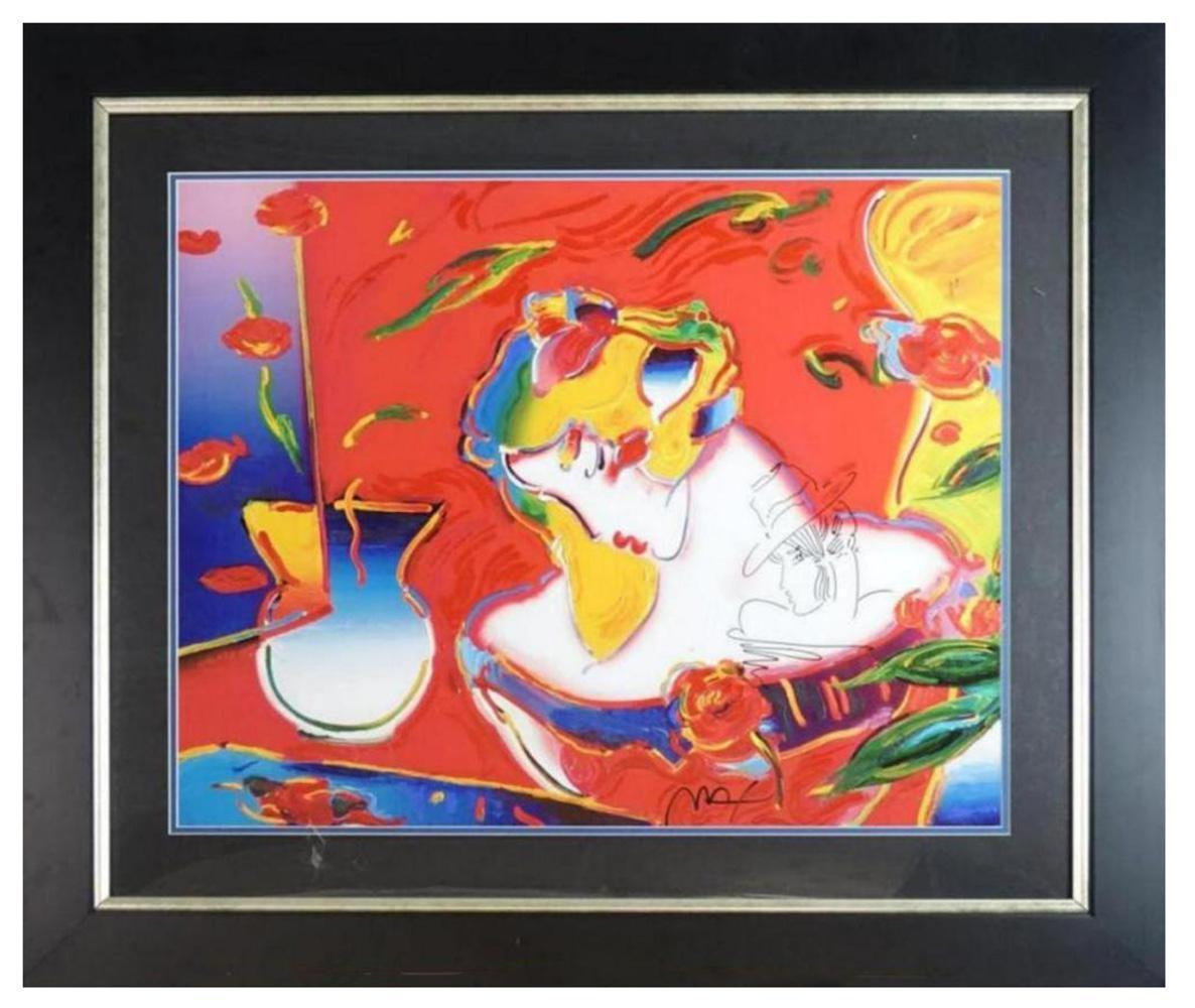 WOMAN IN LOVE - Mixed Media Art by Peter Max
