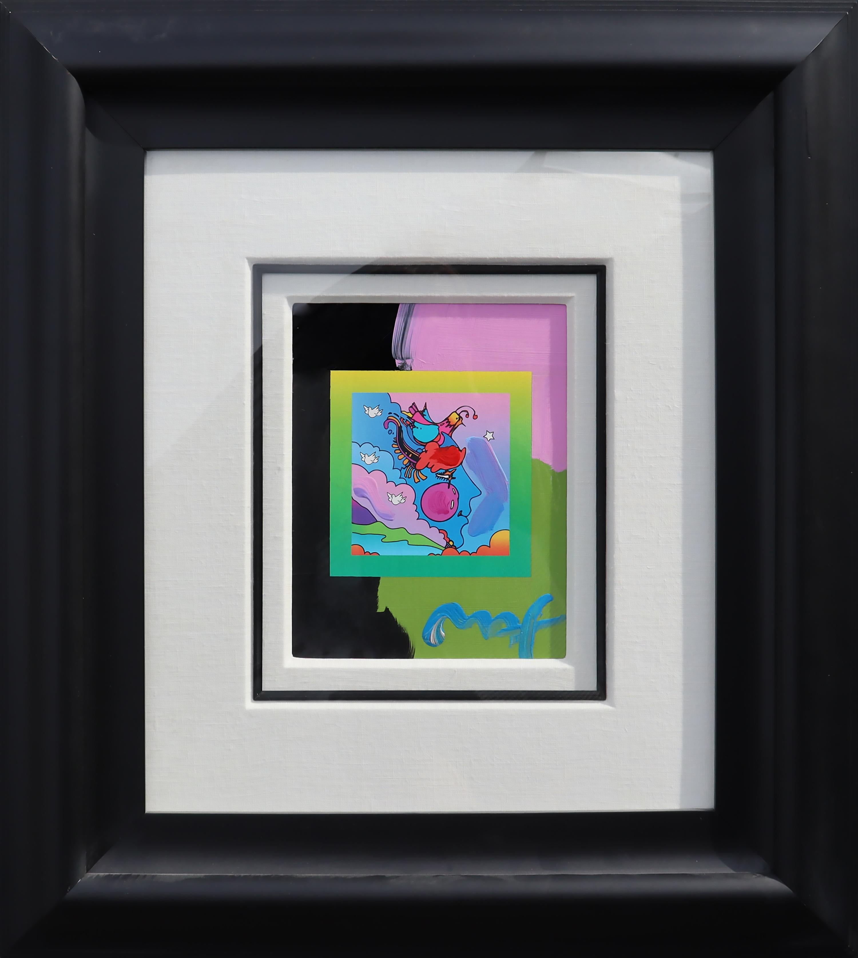 Woodstock Series, Profile on B - Modern Mixed Media Art by Peter Max