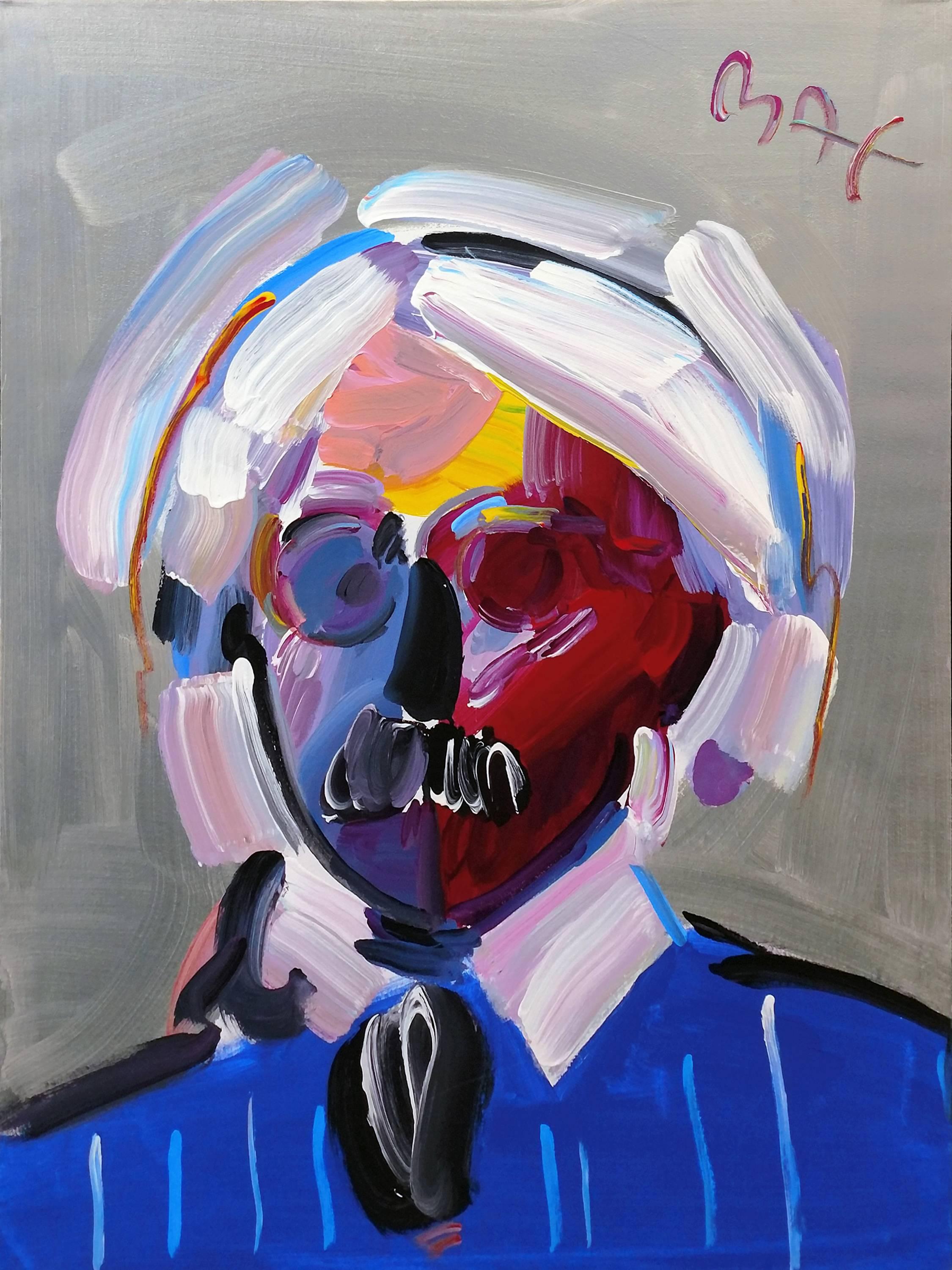 Peter Max Portrait Painting - ANDY WITH MUSTACHE VER. VIII #6