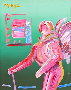 Angel By The Window (custom framed original painting on canvas)