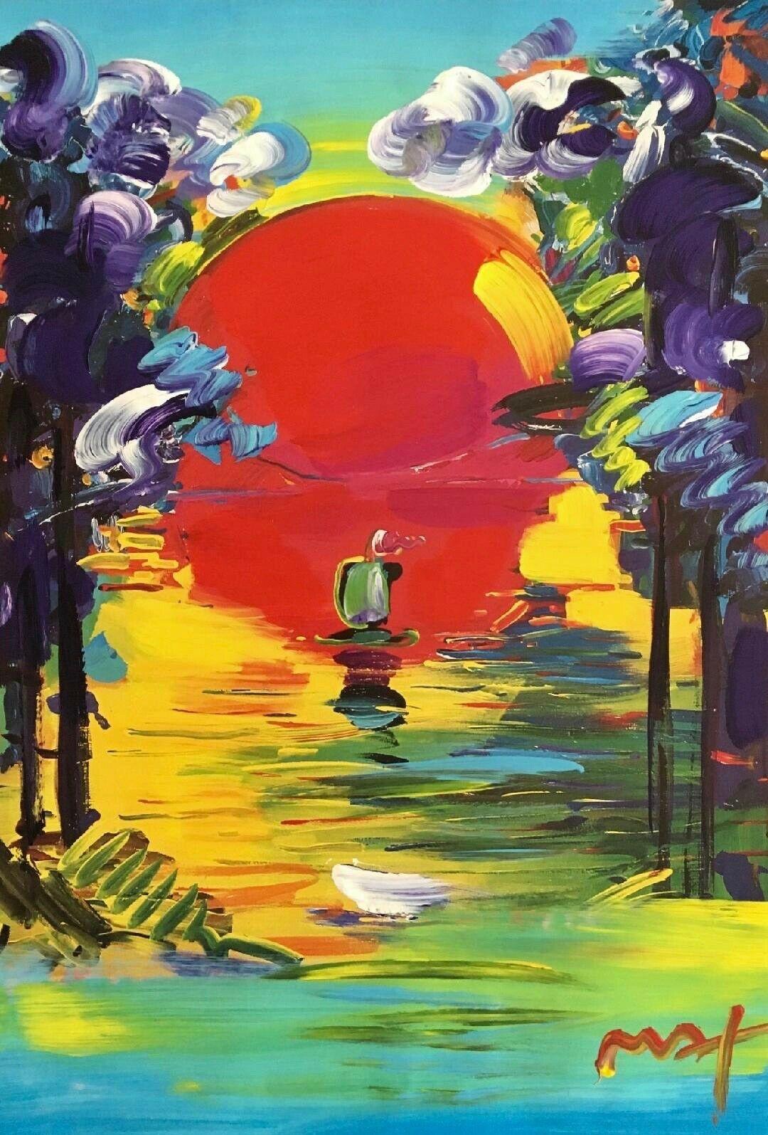 Peter Max Landscape Painting - Better World