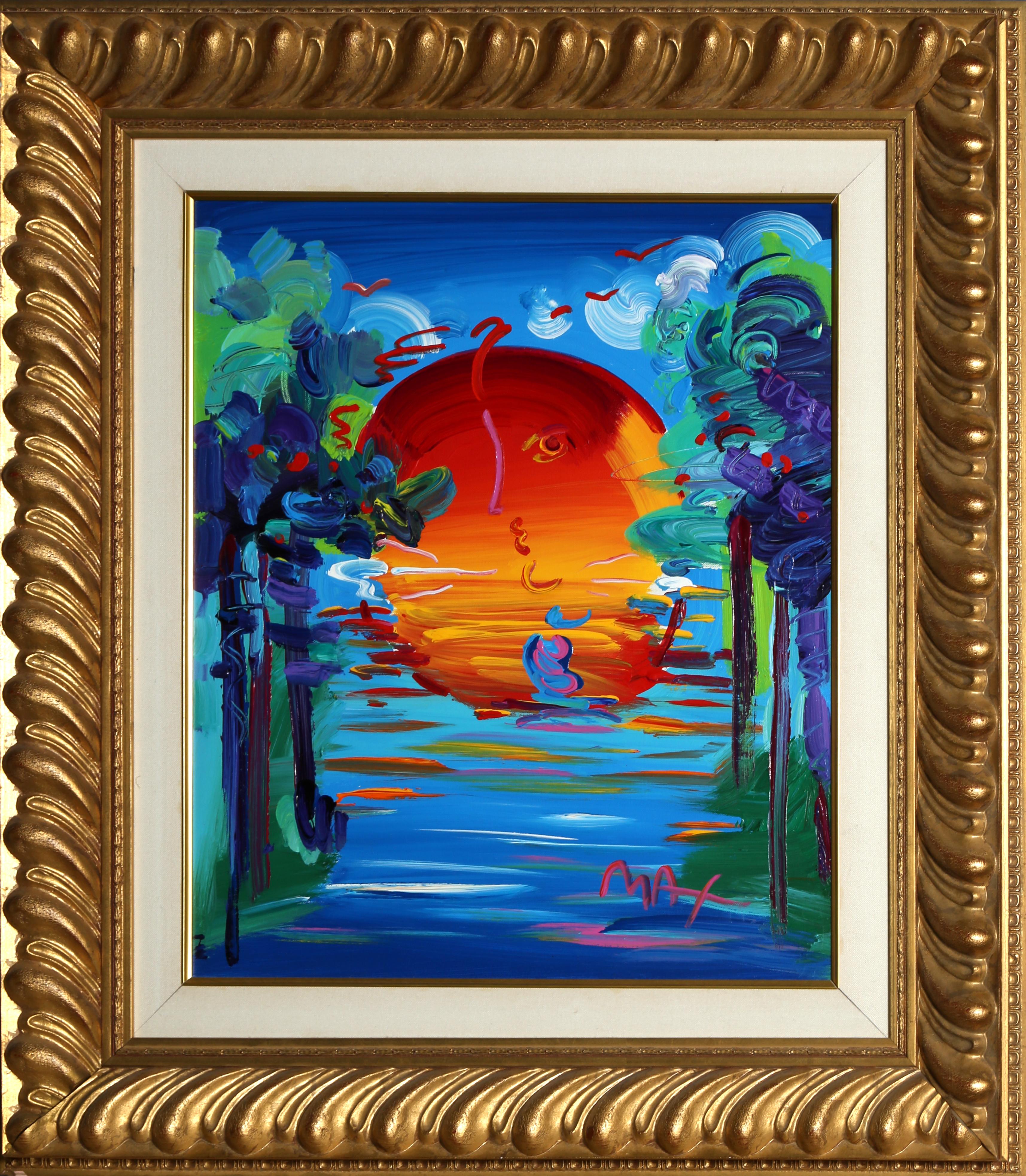 Peter Max Landscape Painting - Better World version X #5