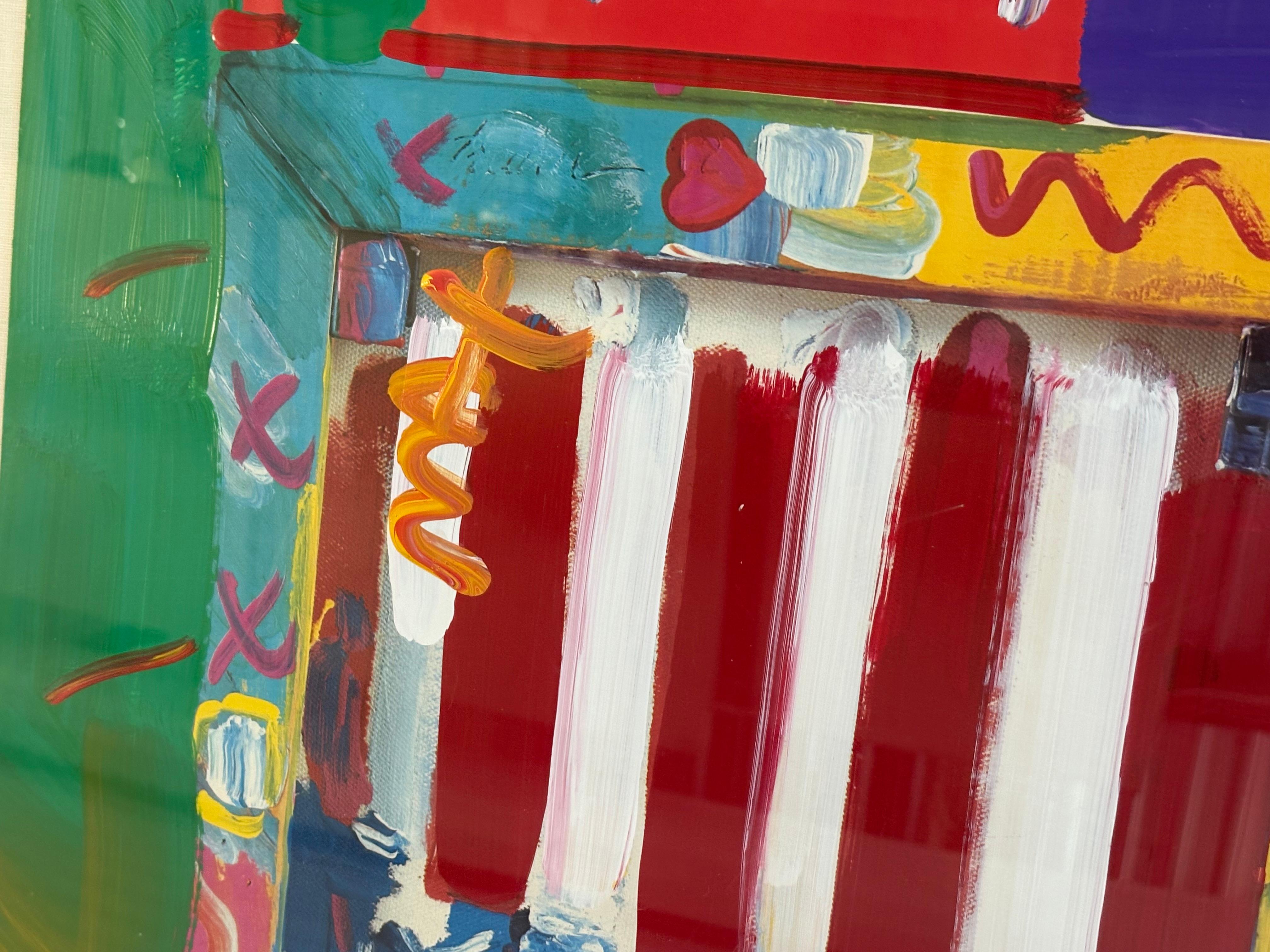 Peter Max original mixed media sur papier 