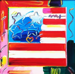 Flag (custom framed original painting on canvas)