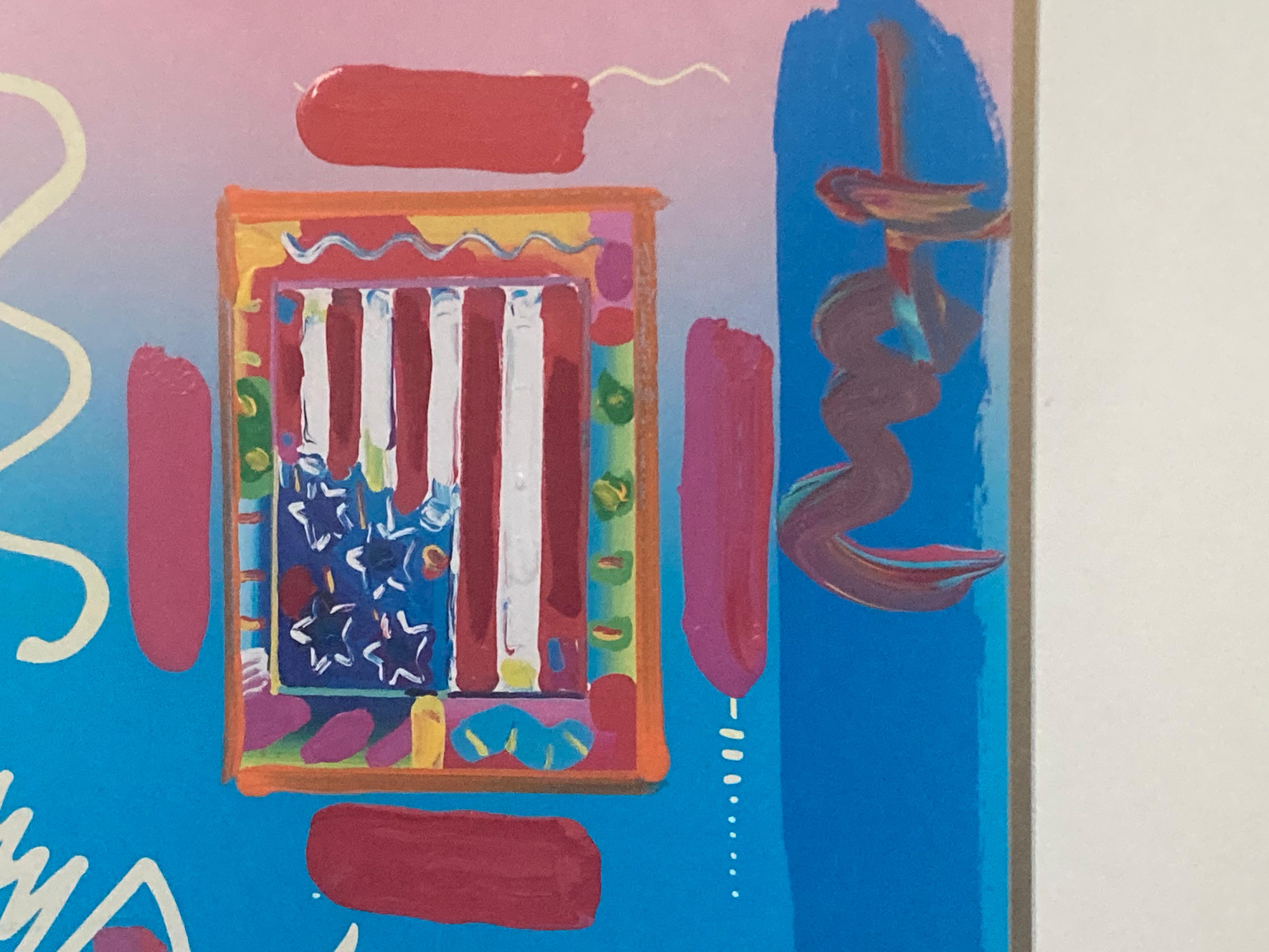 “Flag with Heart Collage, version 1” For Sale 1