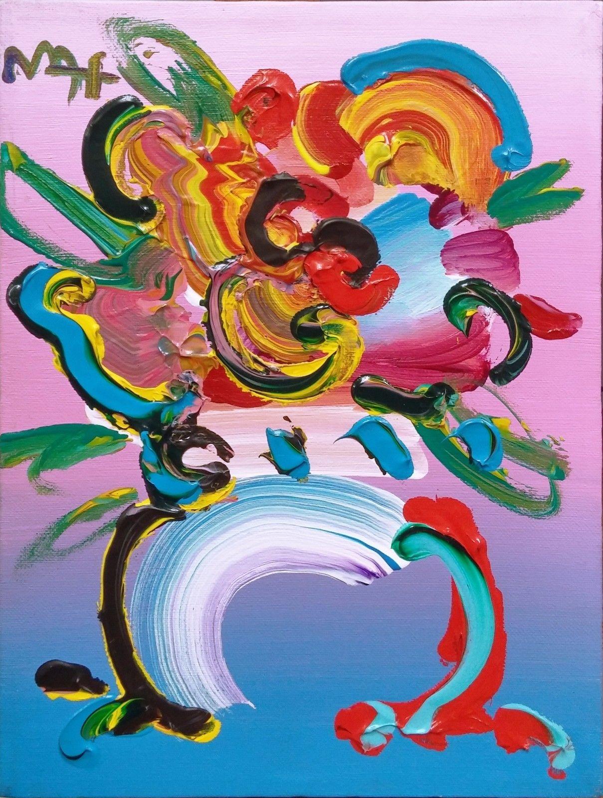 FLOWER VASE - Painting by Peter Max