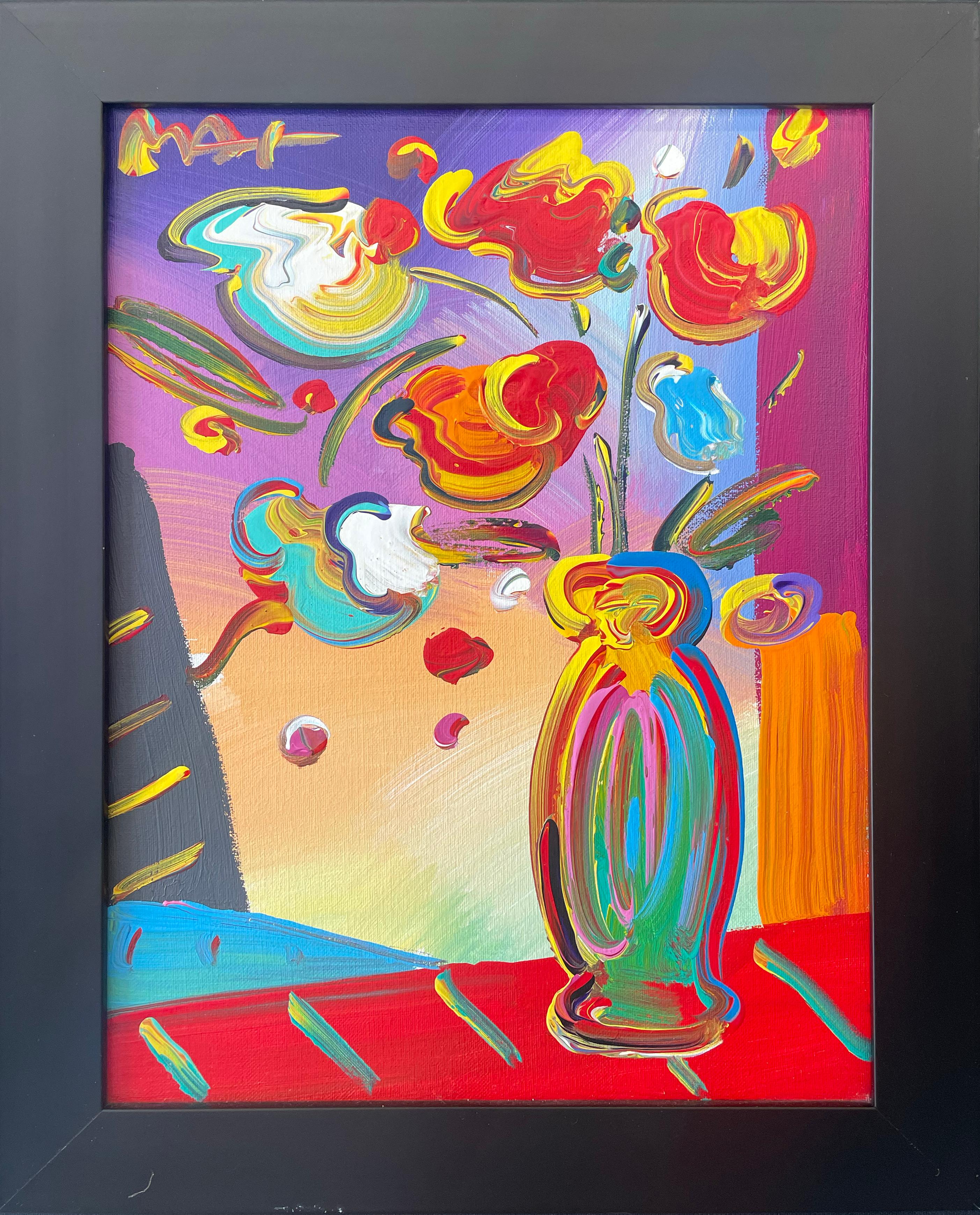Flowers - Painting by Peter Max