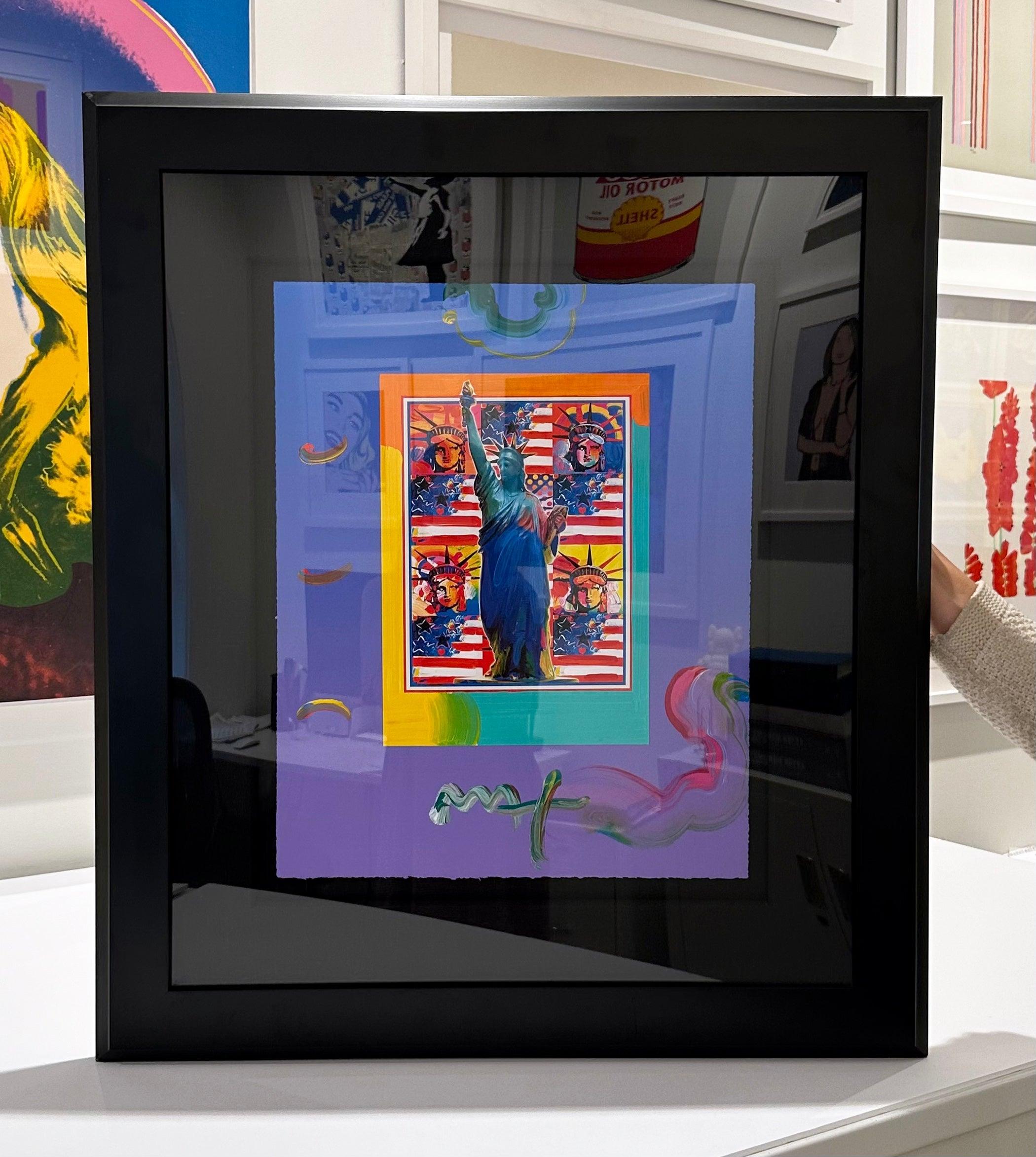 God Bless America Ver. I #108 - Abstract Painting Viola di Peter Max