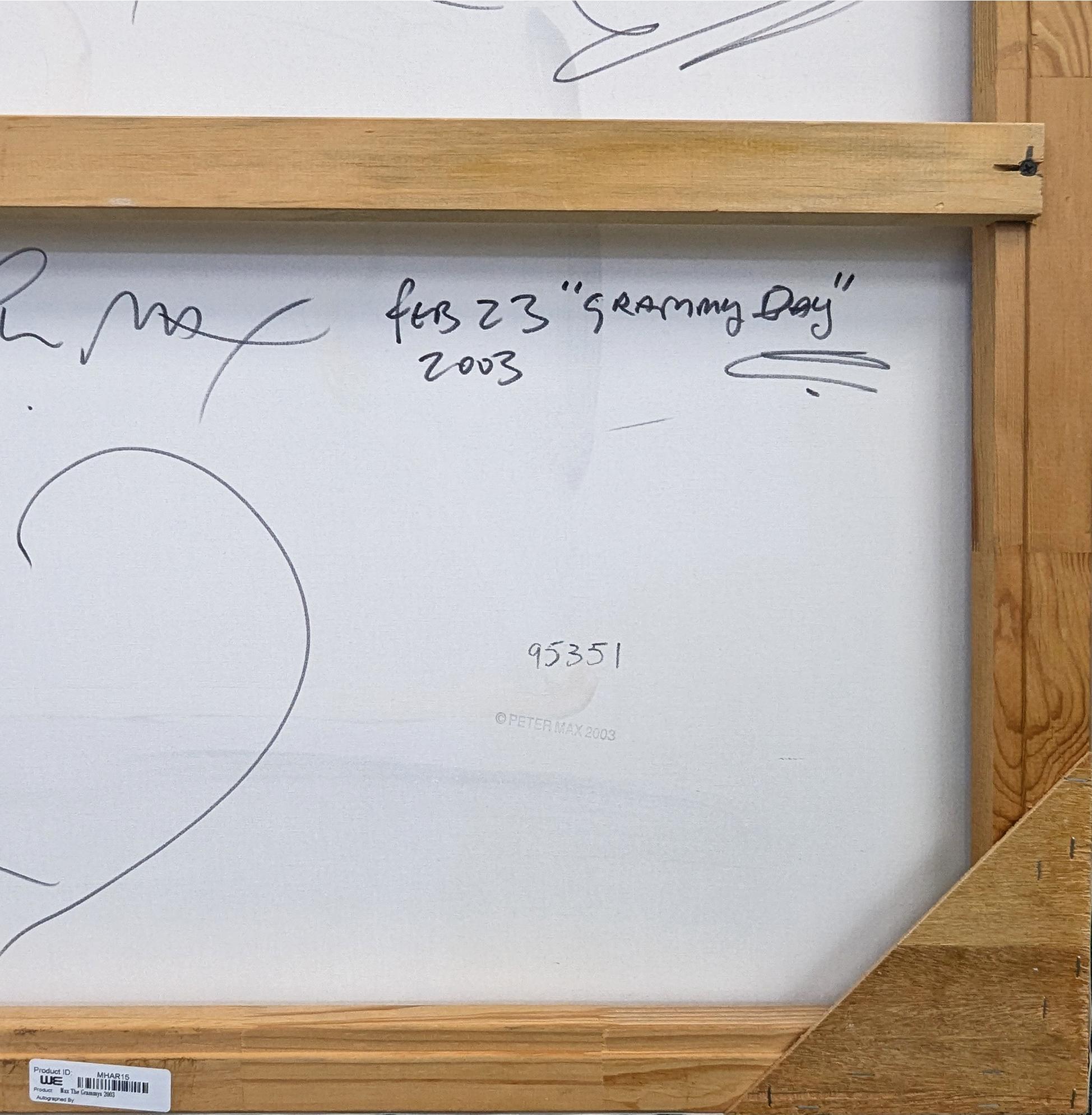 Grammy Day (farbenes Originalgemälde) (Schwarz), Figurative Painting, von Peter Max
