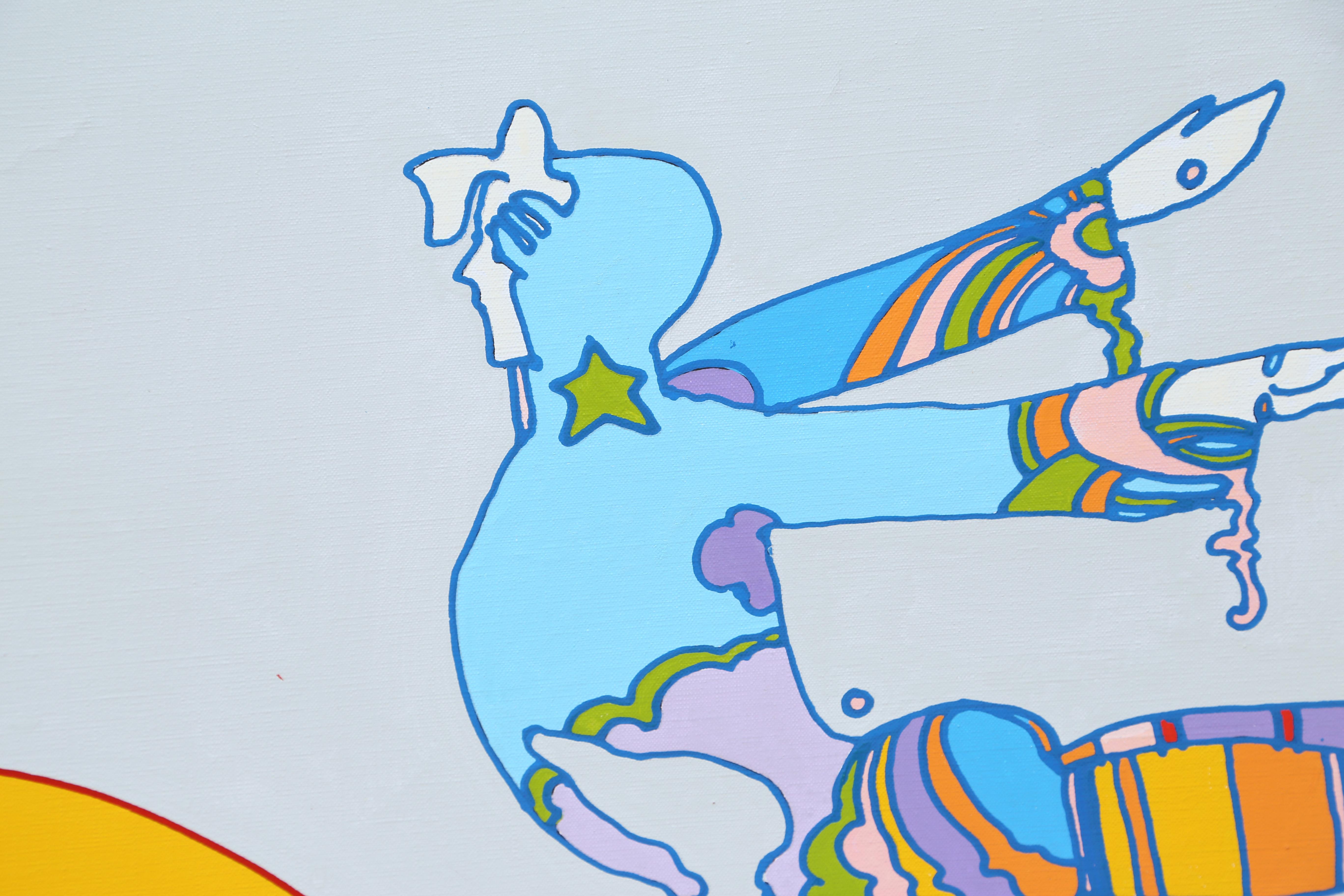 Cosmic Flyer - Painting by Peter Max