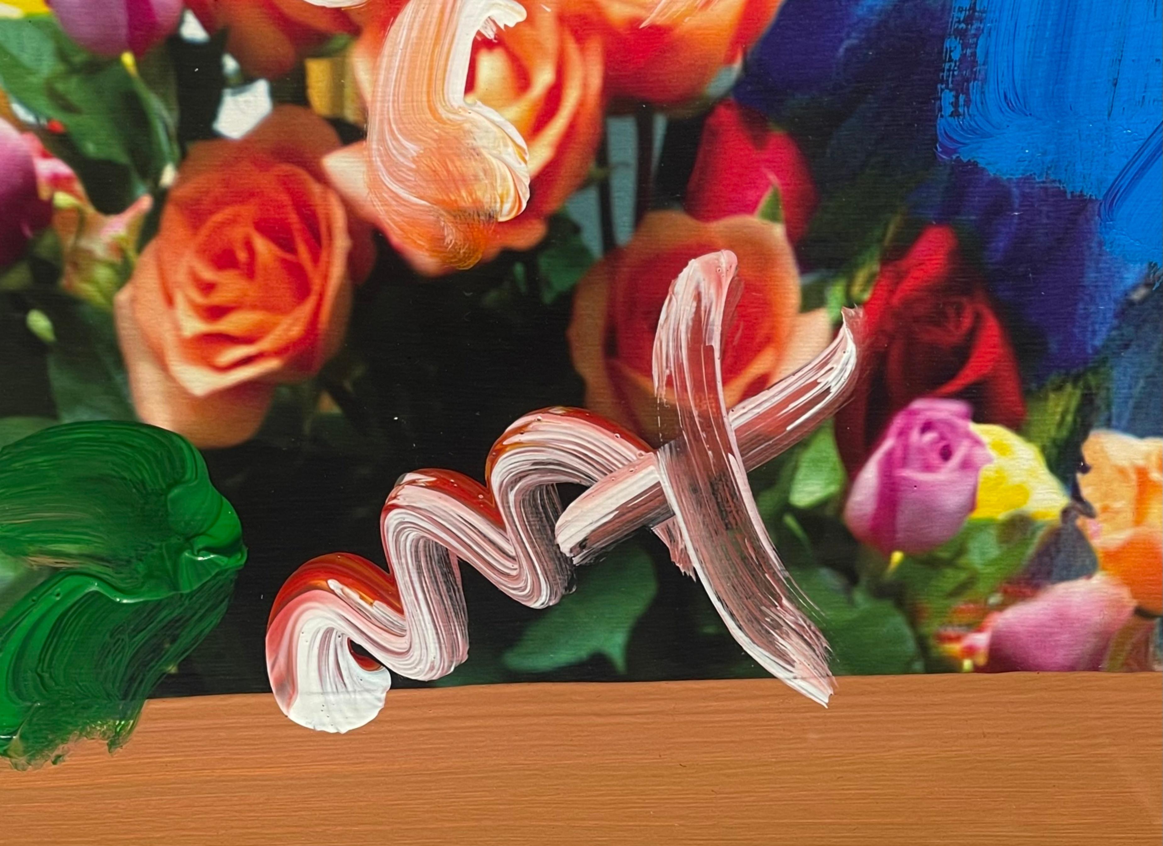 Land of the Free Home of the Brave, Acryl und Collage auf Papier, Signiert, Gerahmt (Pop-Art), Painting, von Peter Max