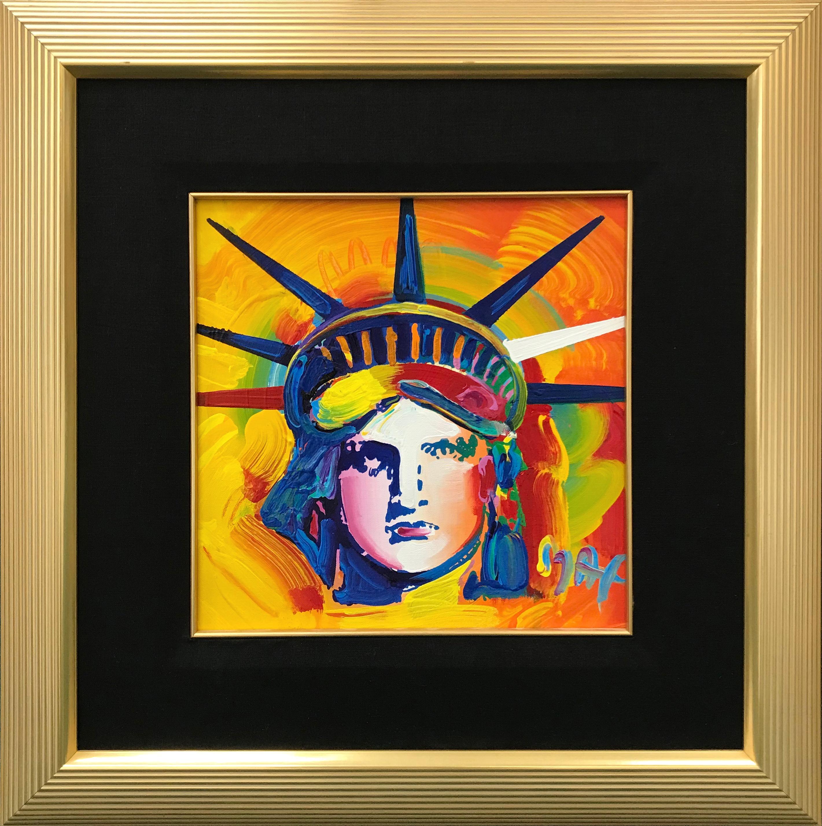 Peter Max Figurative Painting - LIBERTY HEAD