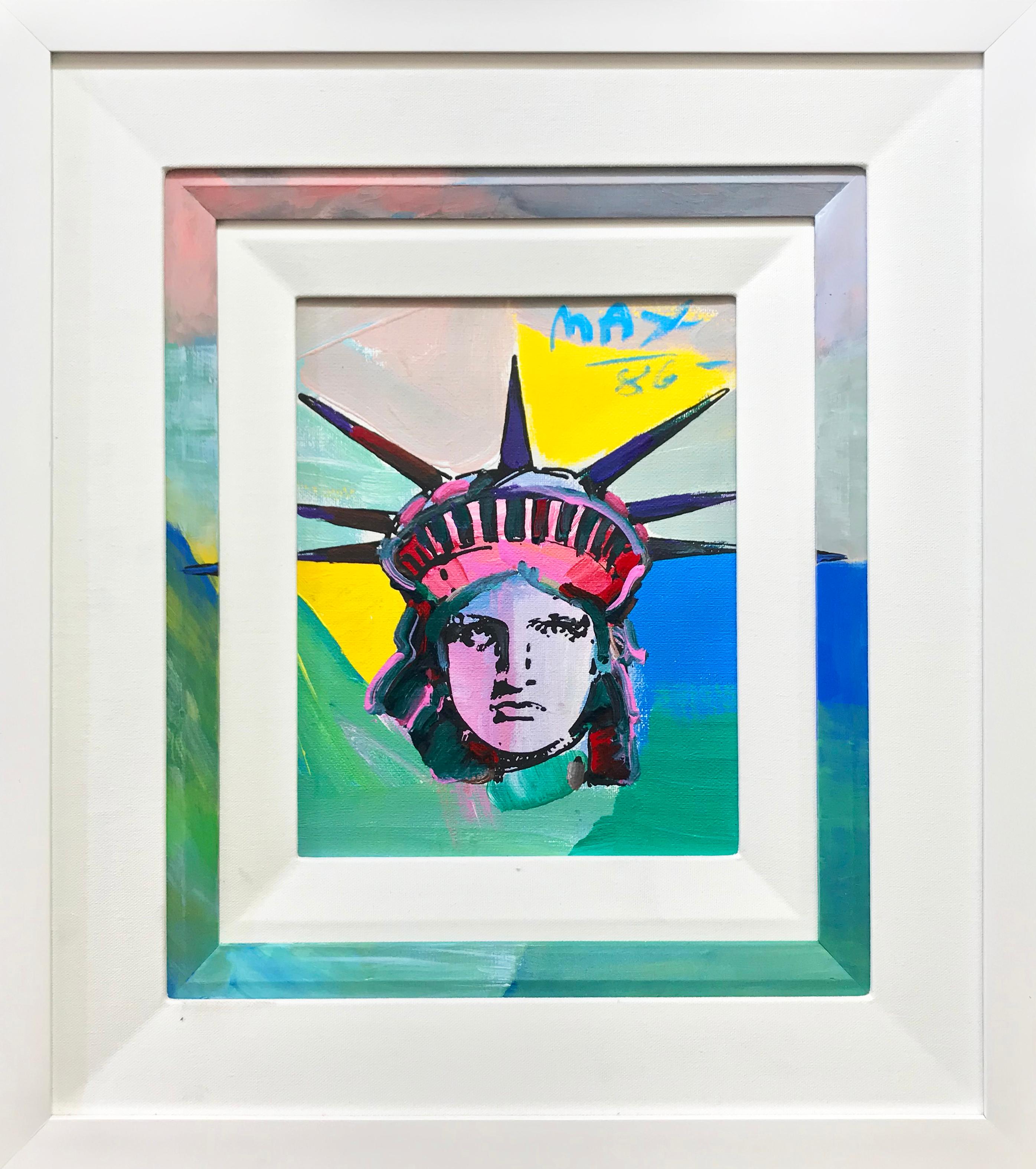 Peter Max Portrait Painting - LIBERTY HEAD