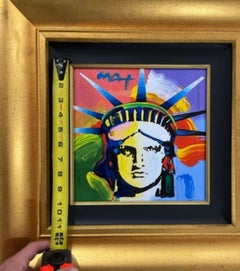Liberty Head Ver. X #108 (Signed Peter Max Original on Canvas, One-of-a-Kind)