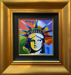 Liberty Head Ver. X #108 (Signed Peter Max Original on Canvas, One-of-a-Kind)