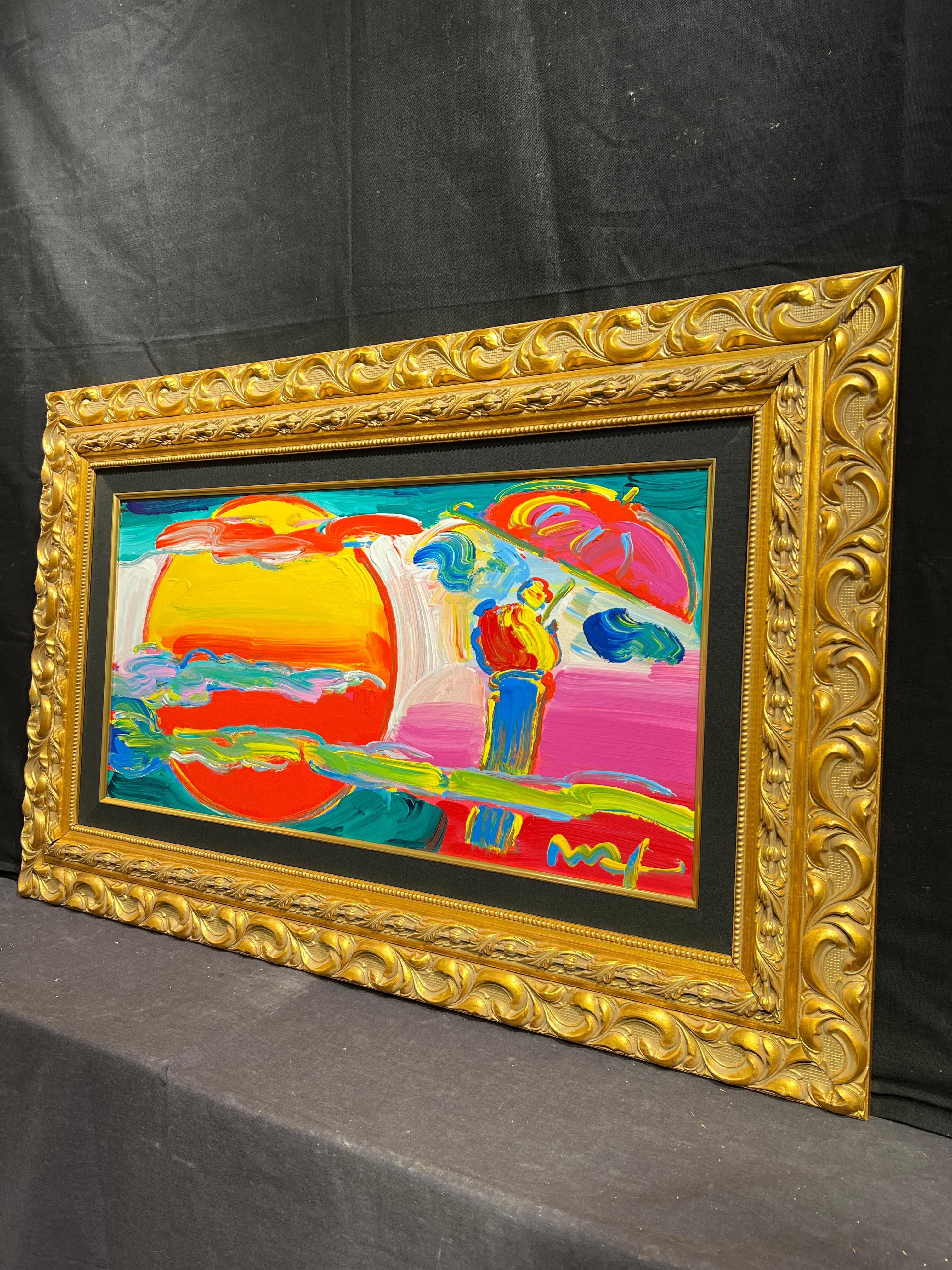 Dettaglio New Moon - Figurative Painting Beige di Peter Max