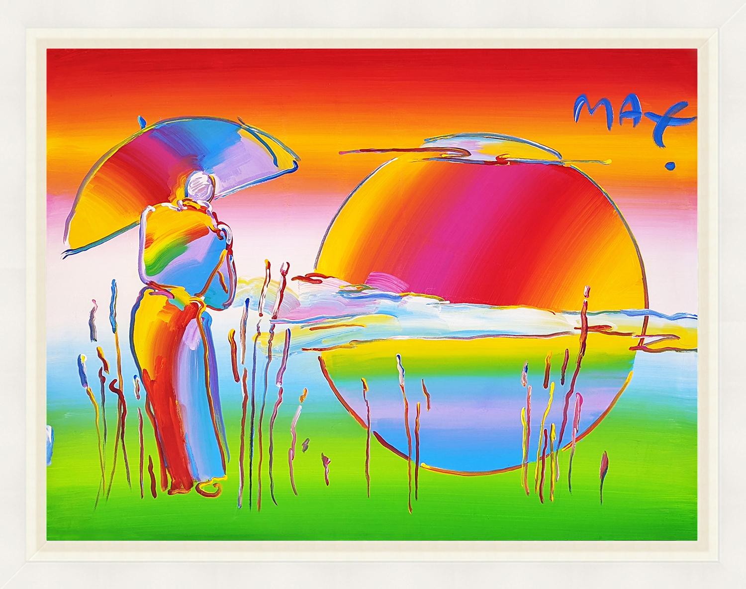 Peter Max Landscape Painting - NEW MOON