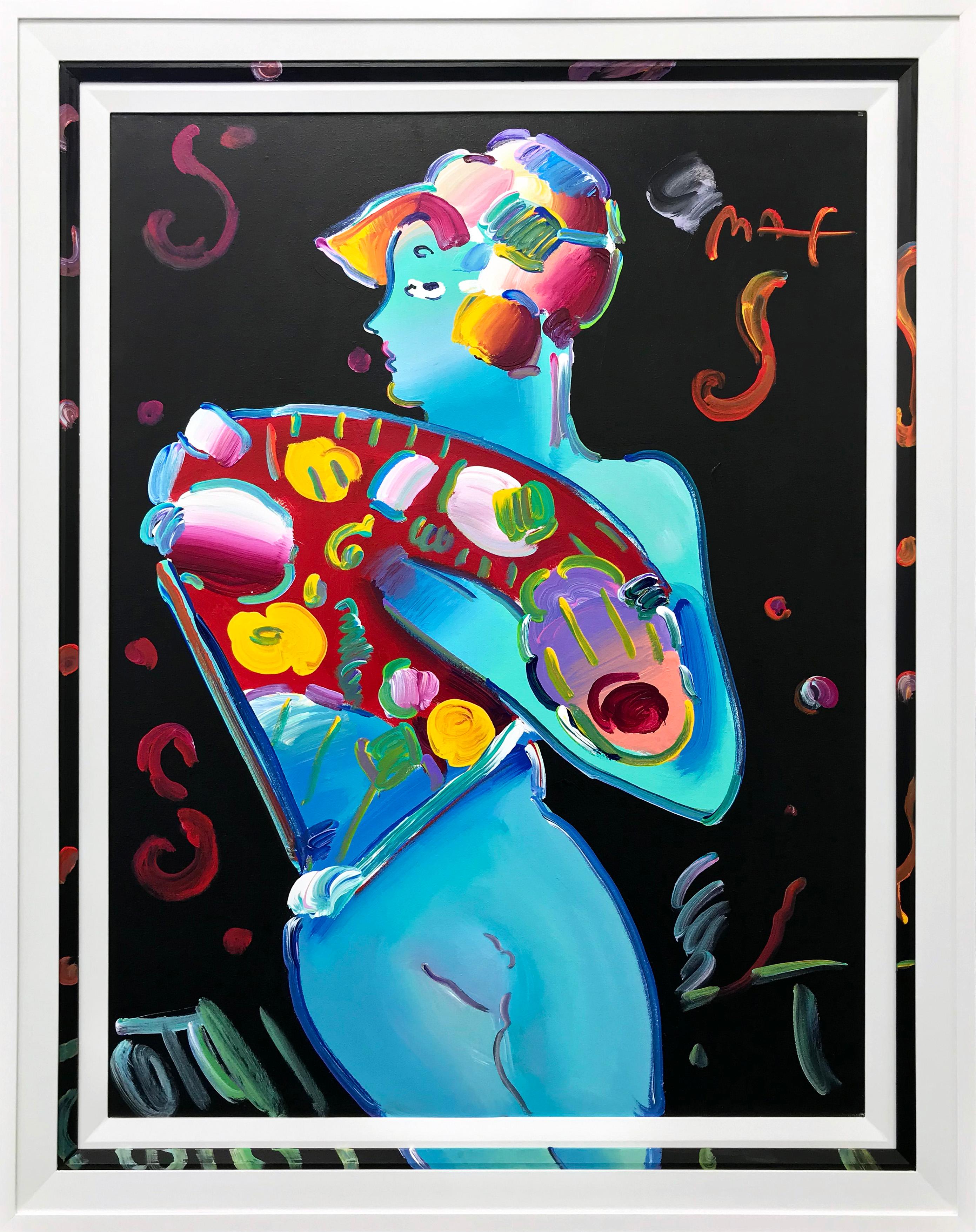 Peter Max Figurative Painting - NUDE FAN DANCER VER. III #6