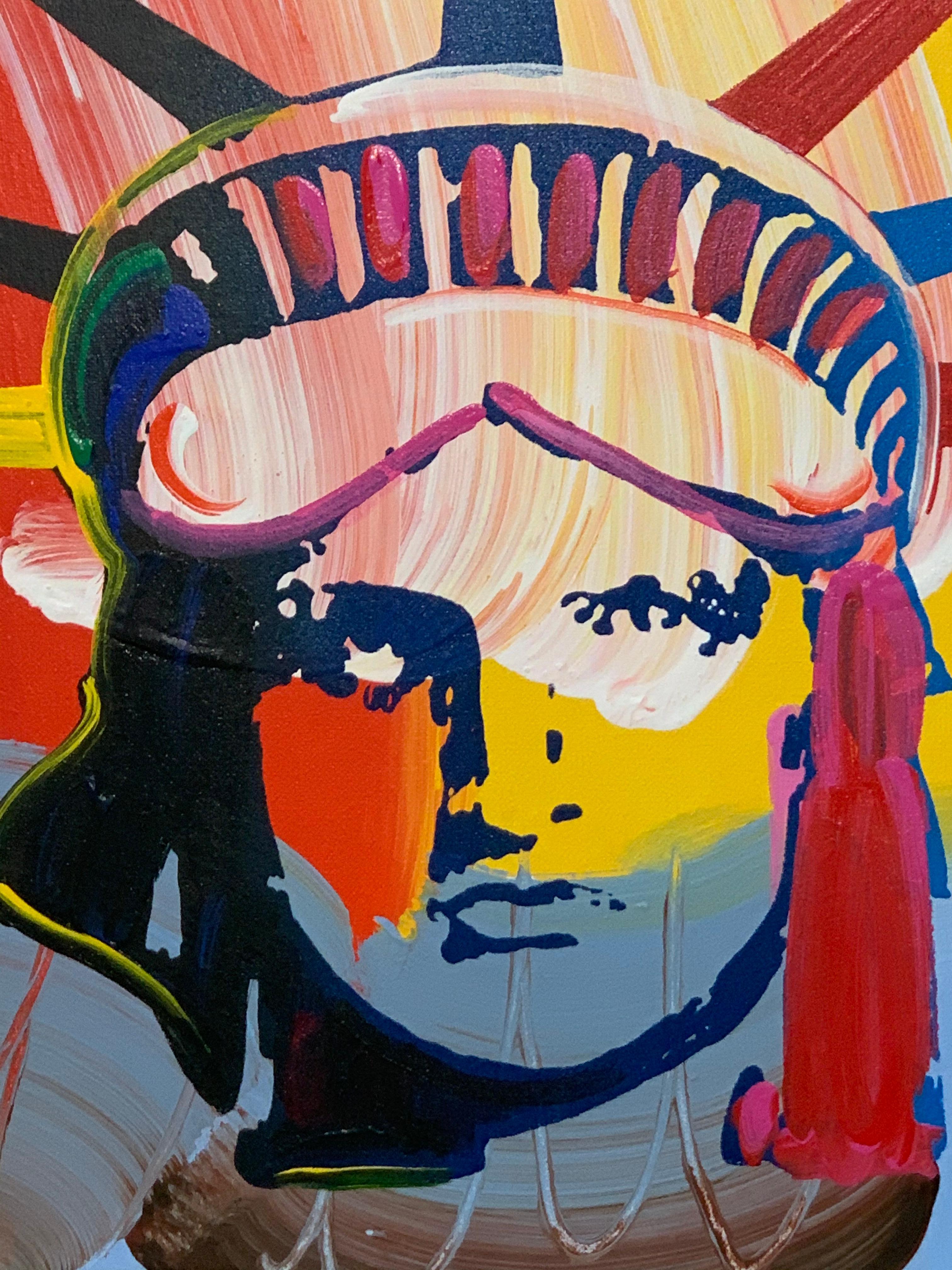 peter max acrylic on canvas