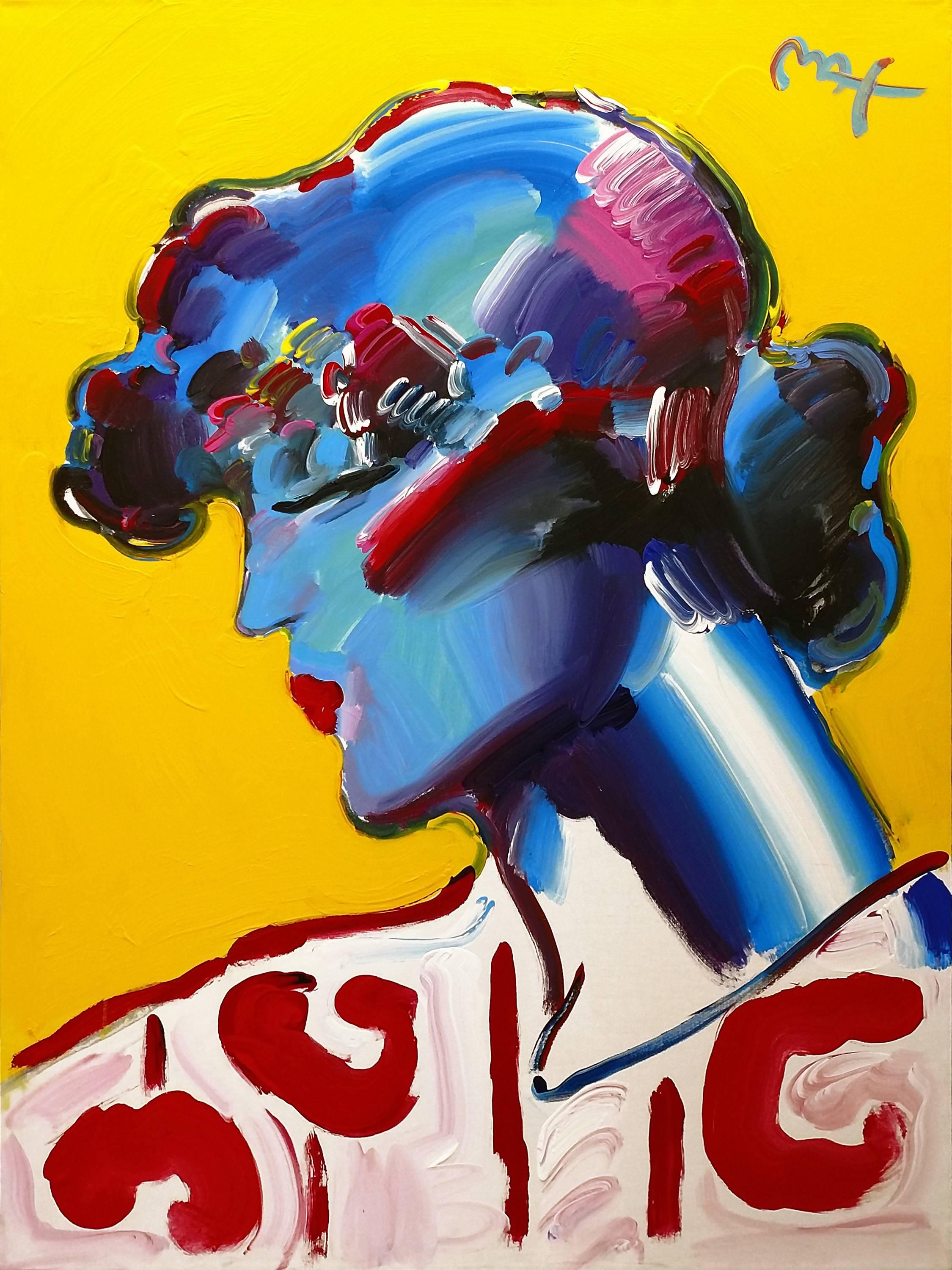 Peter Max - Portrait of Dr. Burger, the Diet Doctor For Sale at 1stDibs