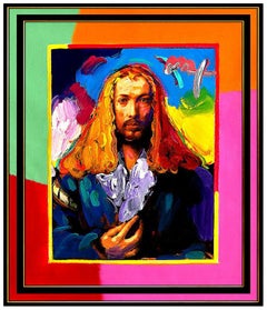 PETER MAX Acrylic Painting ORIGINAL of Artist ALBRECHT DURER Signed POP ART oil
