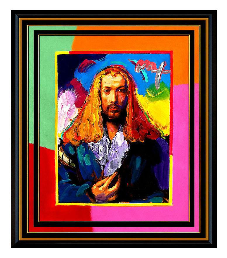 Peter Max Portrait Painting - PETER MAX Acrylic Painting ORIGINAL of Artist ALBRECHT DURER Signed POP ART oil