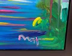 Peter Max Better World Large 40x30 Inch Original Painting Signed with Studio Num