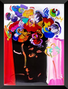 Peter Max Nicolae Gallerie Mixed Media Original Painting 32x24 1999