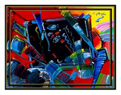 Beauty Profile 91 Peter Max Acrylic Painting on Canvas
