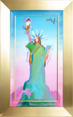 Peter Max Original Acrylic Painting on Canvas - "Statue of Liberty"