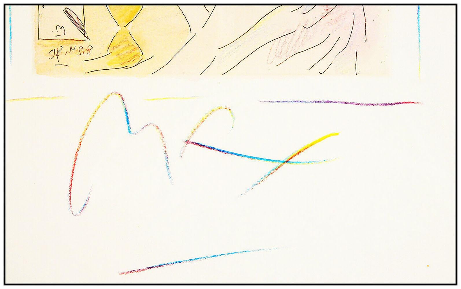 Peter Max Original Mixed Media Painting Homage To Pablo Picasso Signed Pop Art 1