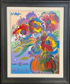 Peter Max Original Painting on Canvas 2017 with COA from Park West