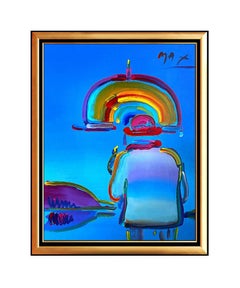 Peter Max, Umbrella Man, Acrylic on Canvas