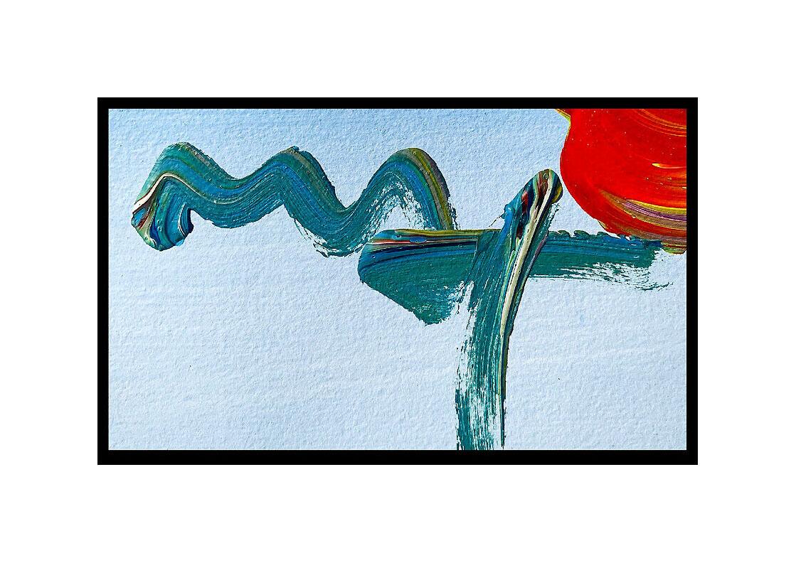 PETER MAX Original Signed PAINTING UMBRELLA MAN Pop ART Acrylic Oil Iconic - Pop Art Painting by Peter Max