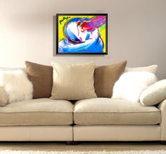 Peter Max Pace entro l'anno 2000 Tecnica mista 1998 Pittura originale 22x28